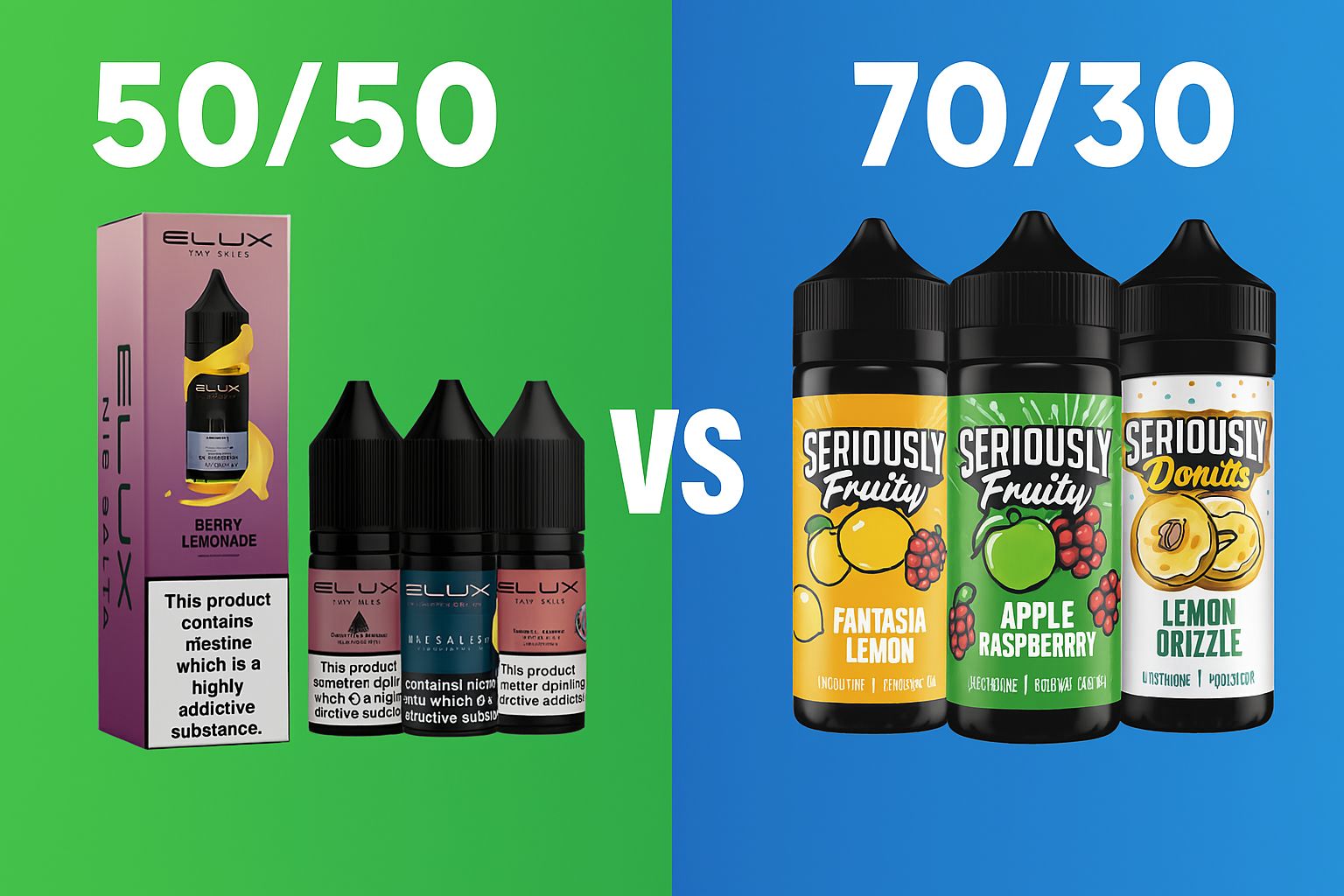 Decoding E-Liquid Ratios: Understanding 50/50 and 70/30 Blends for Optimal Vaping