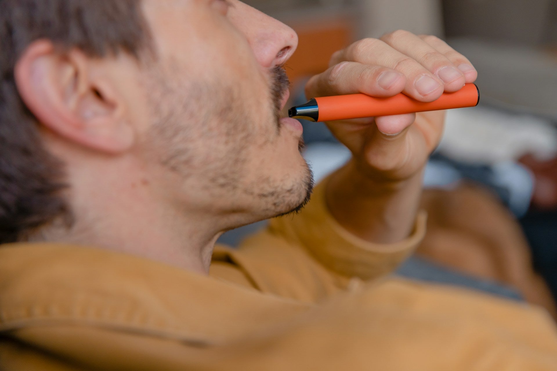 man vaping