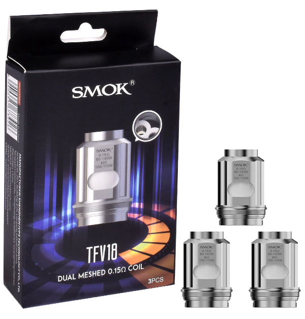 SMOK TFV18 Coils (3 pack) - Explore a wide range of e-liquids, vape kits, accessories, and coils for vapers of all levels - Vape Saloon