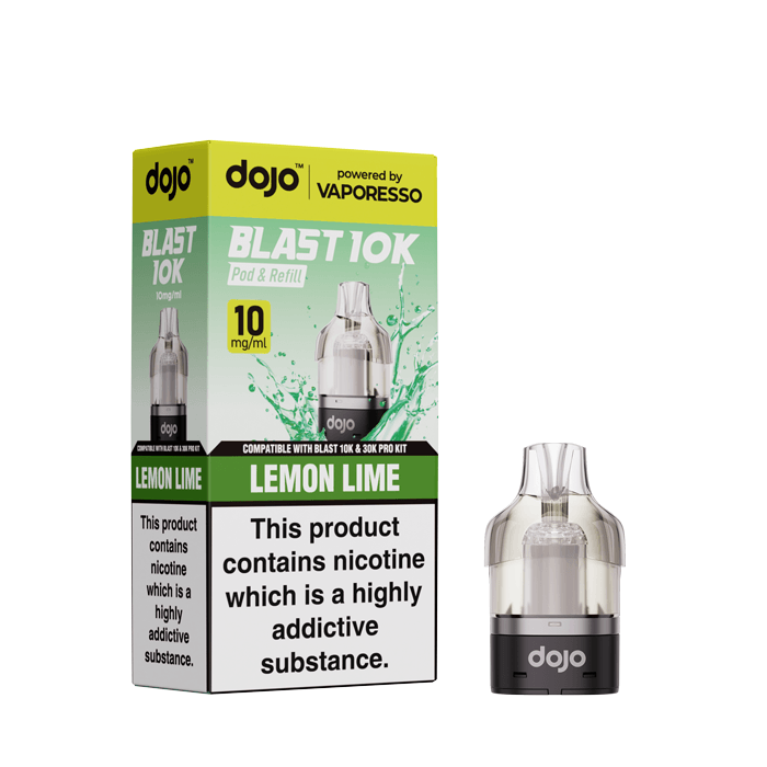 Vaporesso DOJO Blast 10K Lemon Lime 10mg prefilled replacement pod and refill