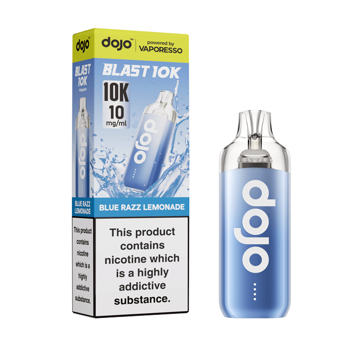 DOJO Blast 10K Blue Razz Lemonade 10mg rechargeable prefilled kit