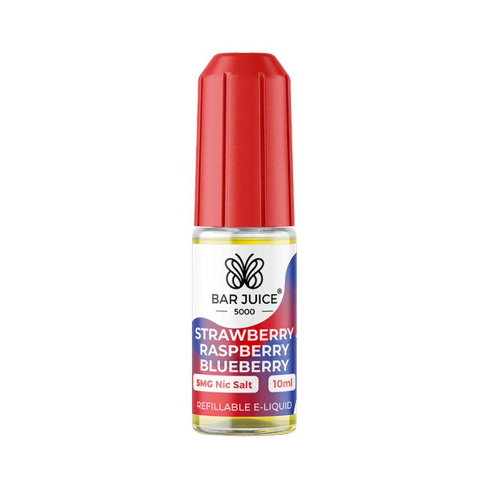 Bar Juice 5000 Strawberry Raspberry Blueberry 10ml nicotine salt e-liquid bottle