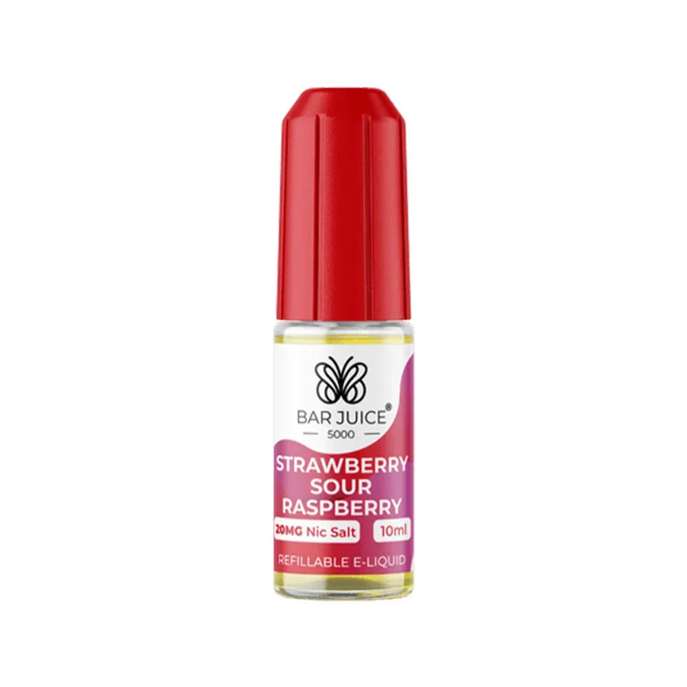 Bar Juice 5000 Strawberry Sour Raspberry 10ml nicotine salt e-liquid bottle