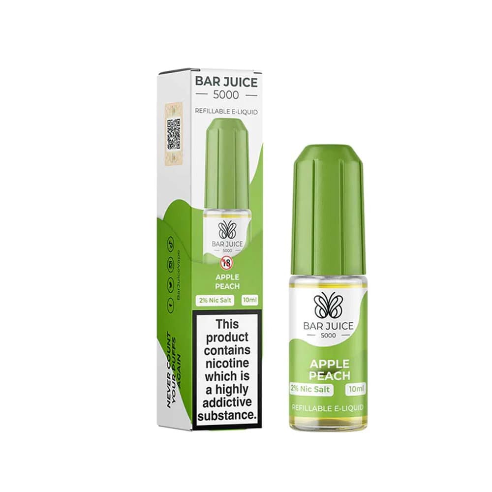 Bar Juice 5000 Apple Peach 10ml nicotine salt e-liquid bottle