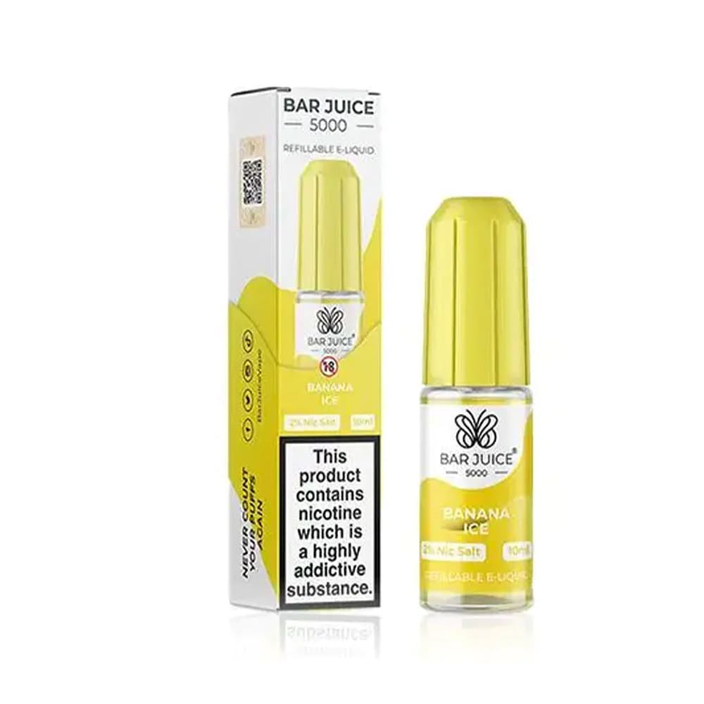 Bar Juice 5000 Banana Ice 10ml nicotine salt e-liquid bottle