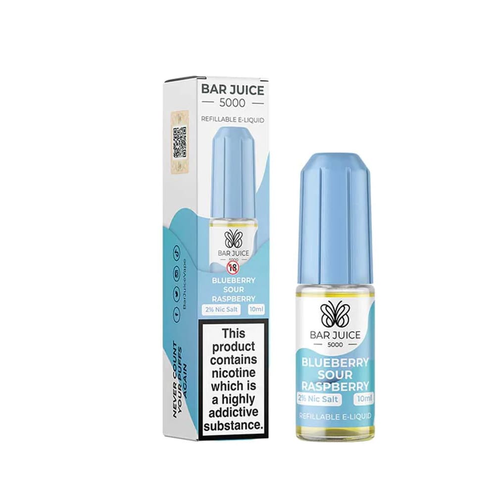 Bar Juice 5000 Blueberry Sour Raspberry 10ml nicotine salt e-liquid bottle