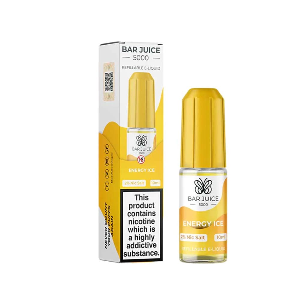 Bar Juice 5000 Energy Ice 10ml nicotine salt e-liquid bottle