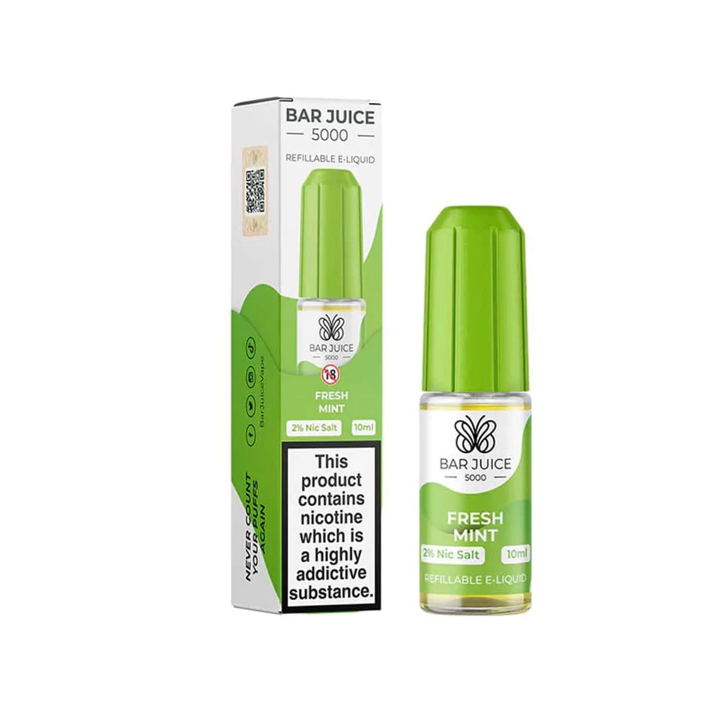 Bar Juice 5000 Fresh Mint 10ml nicotine salt e-liquid bottle