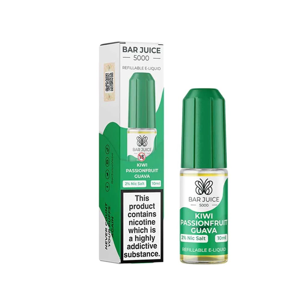 Bar Juice 5000 Kiwi Passion Fruit Guava 10ml nicotine salt e-liquid bottle