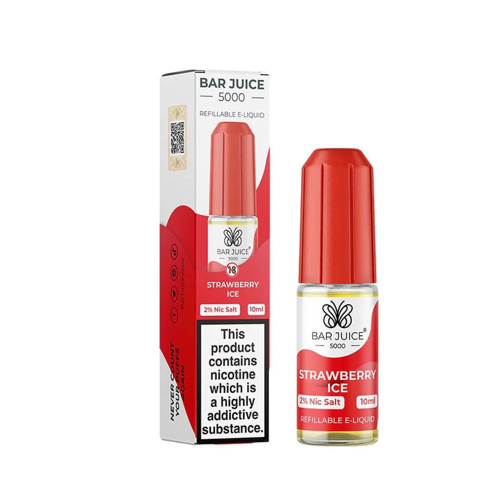 Bar Juice 5000 Strawberry Ice 10ml nicotine salt e-liquid bottle
