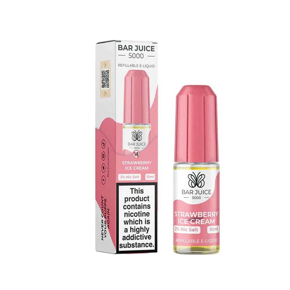 Bar Juice 5000 Strawberry Ice Cream 10ml nicotine salt e-liquid bottle
