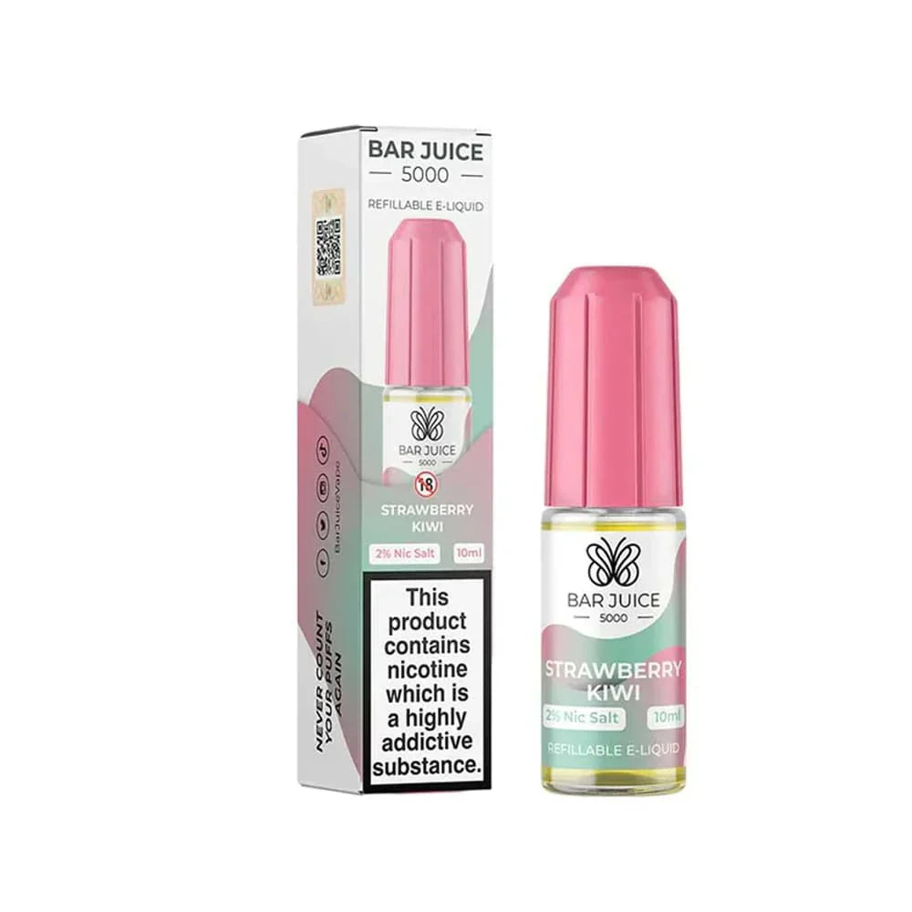 Bar Juice 5000 Strawberry Kiwi 10ml nicotine salt e-liquid bottle