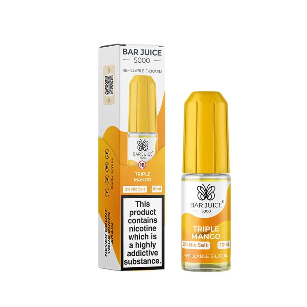 Bar Juice 5000 Triple Mango 10ml nicotine salt e-liquid bottle