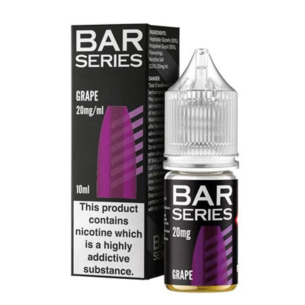 Bar Series Grape 10ml nic salt e-liquid bottle