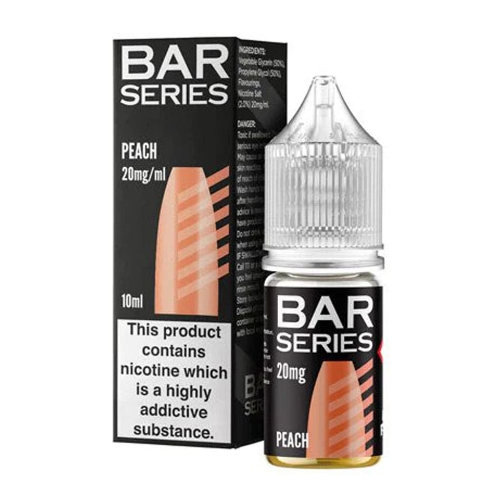 Bar Series Peach 10ml nic salt e-liquid bottle