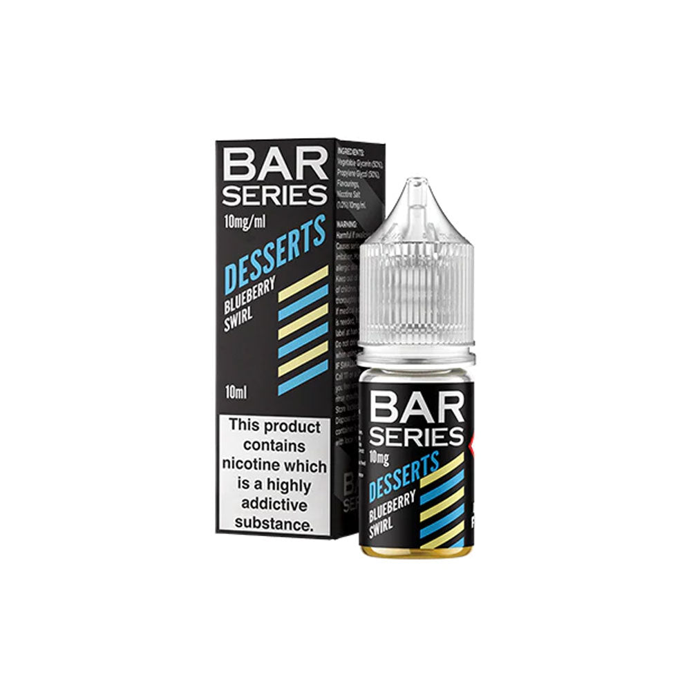 Bar Series Desserts Blueberry Swirl 10ml nic salt e-liquid bottle