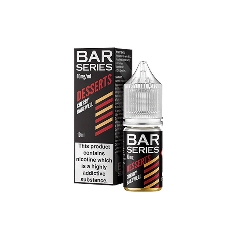 Bar Series Desserts Cherry Bakewell 10ml nic salt e-liquid bottle