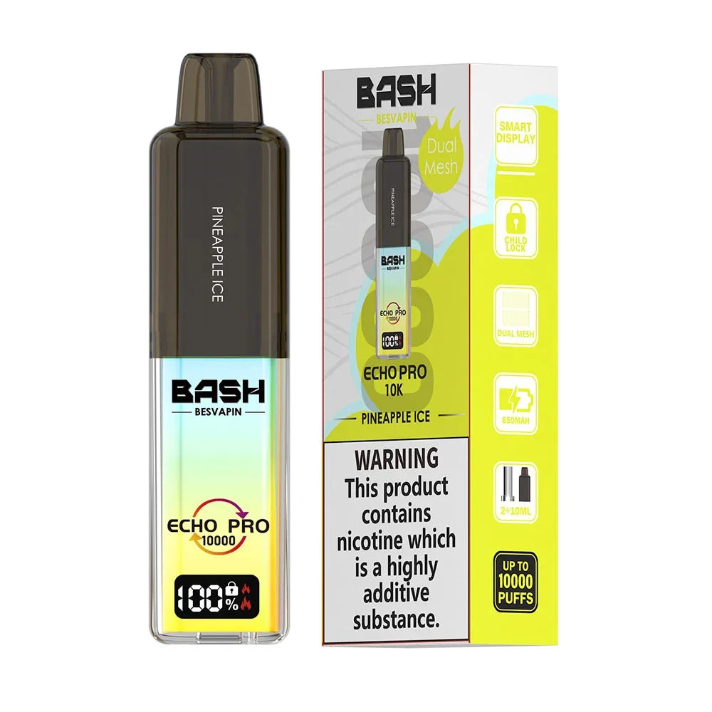 Bash Echo Pro 10K Pineapple Ice rechargeable prefilled vape kit 20mg