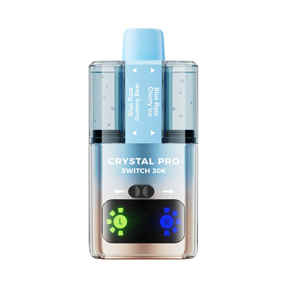 Crystal Pro Switch 30K Blue Razz Gummy Bear / Blue Razz Cherry Ice prefilled pod kit