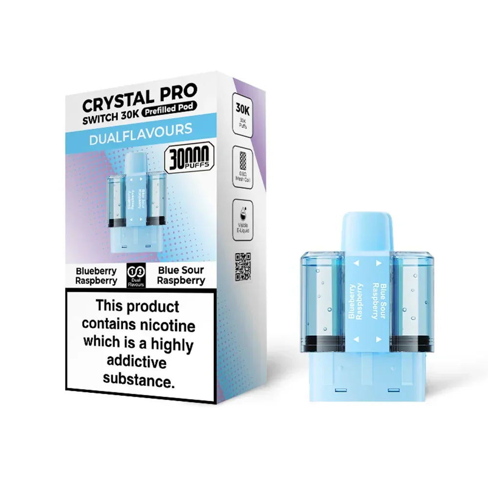 Crystal Pro Switch 30K Blueberry Raspberry / Blue Sour Raspberry replacement pods