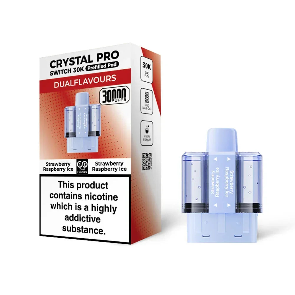 Crystal Pro Switch 30K Strawberry Raspberry Ice / Strawberry Raspberry Ice replacement pods