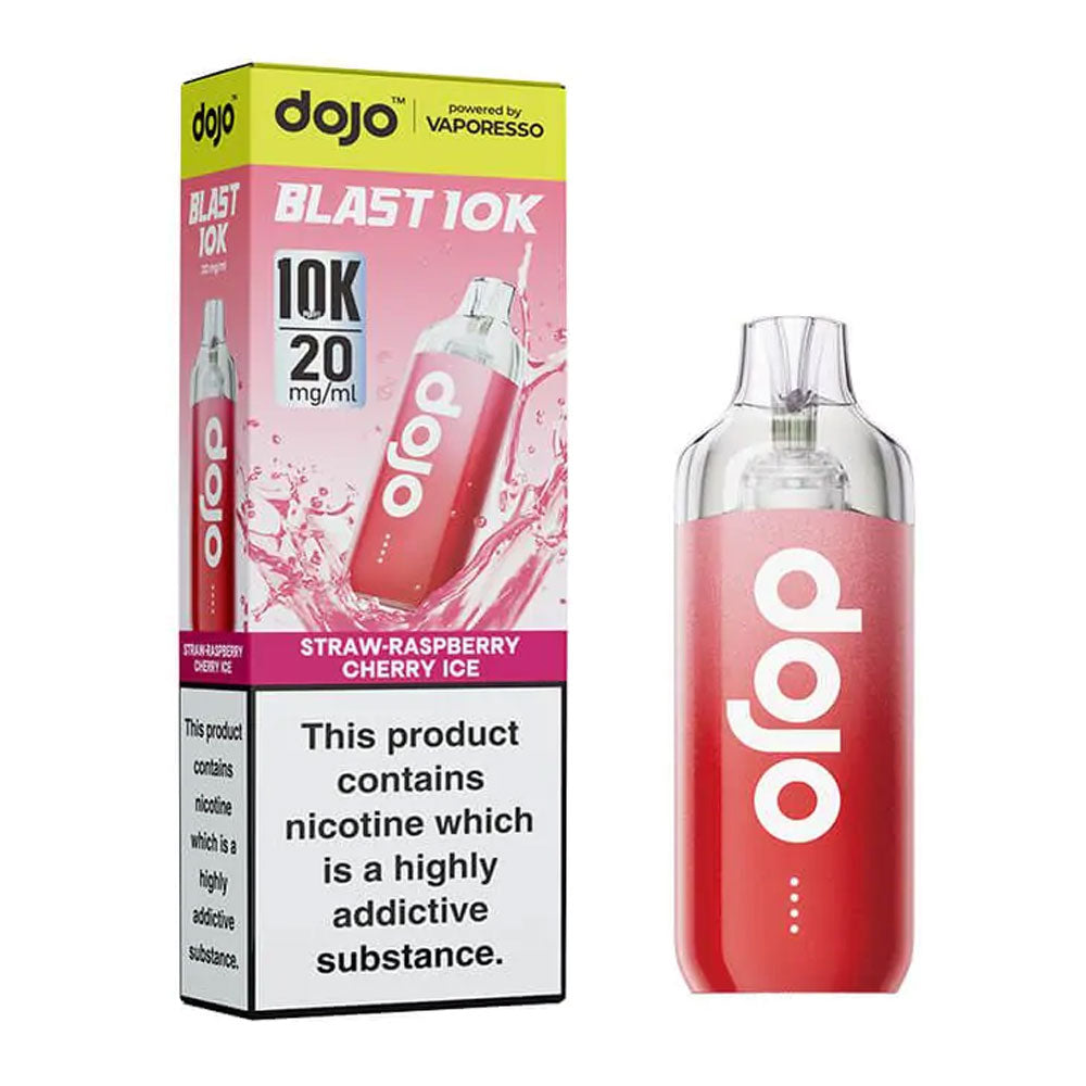 Vaporesso DOJO Blast 10K Strawberry Raspberry Cherry Ice 20mg prefilled pod kit