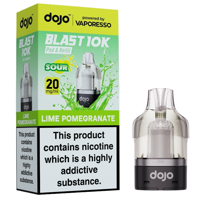 Vaporesso DOJO Blast 10K/30K Lime Pomegranate 20mg prefilled pod and refill set