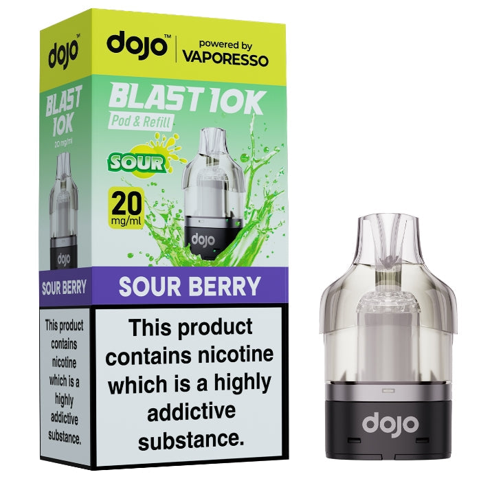 Vaporesso DOJO Blast 10K/30K Sour Berry 20mg prefilled pod and refill set