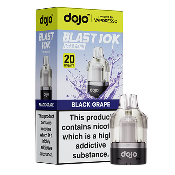 Vaporesso DOJO Blast 10K/30K Black Grape 20mg prefilled pod and refill set