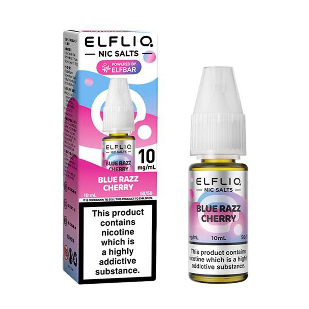 ELFLIQ Blue Razz Cherry 10ml nicotine salt e-liquid bottle