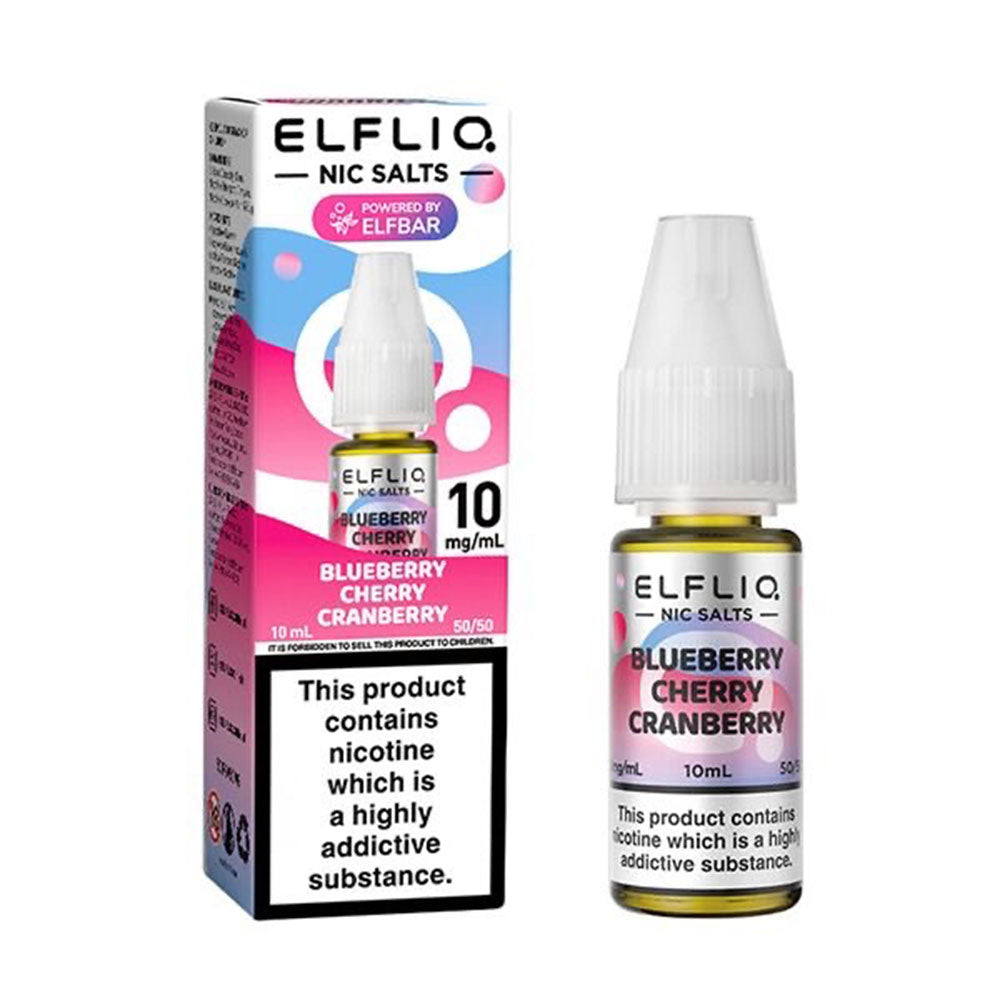 ELFLIQ Blueberry Cherry Cranberry 10ml nicotine salt e-liquid bottle