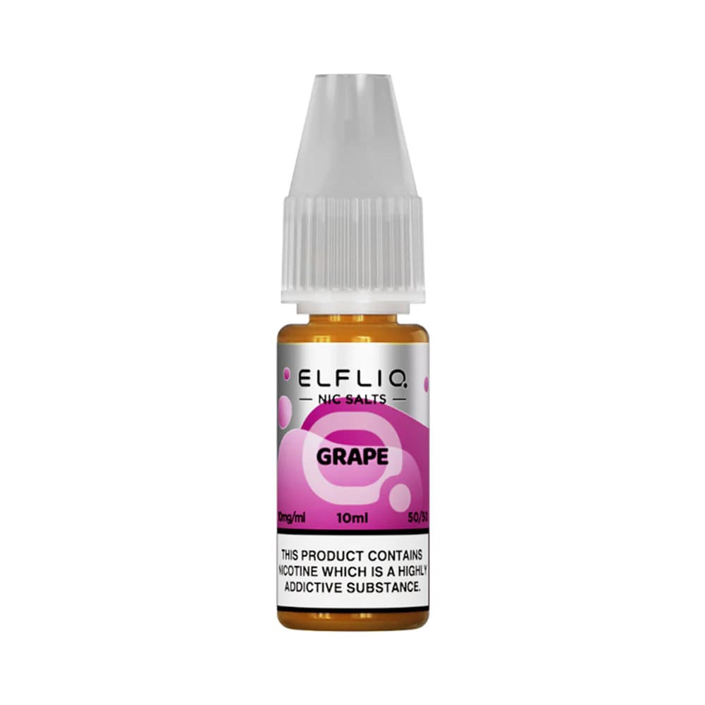 ELFLIQ Grape 10ml nicotine salt e-liquid bottle