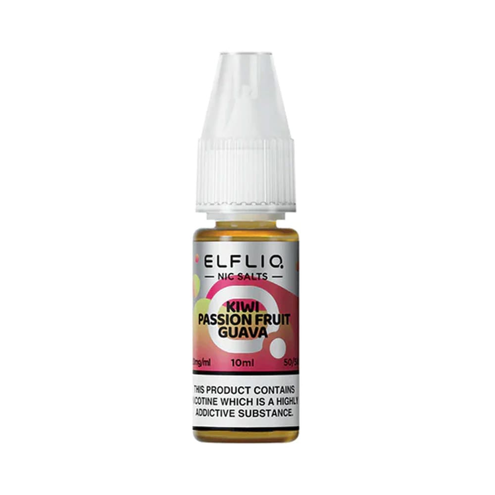 ELFLIQ Kiwi Passion Fruit Guava 10ml nicotine salt e-liquid bottle