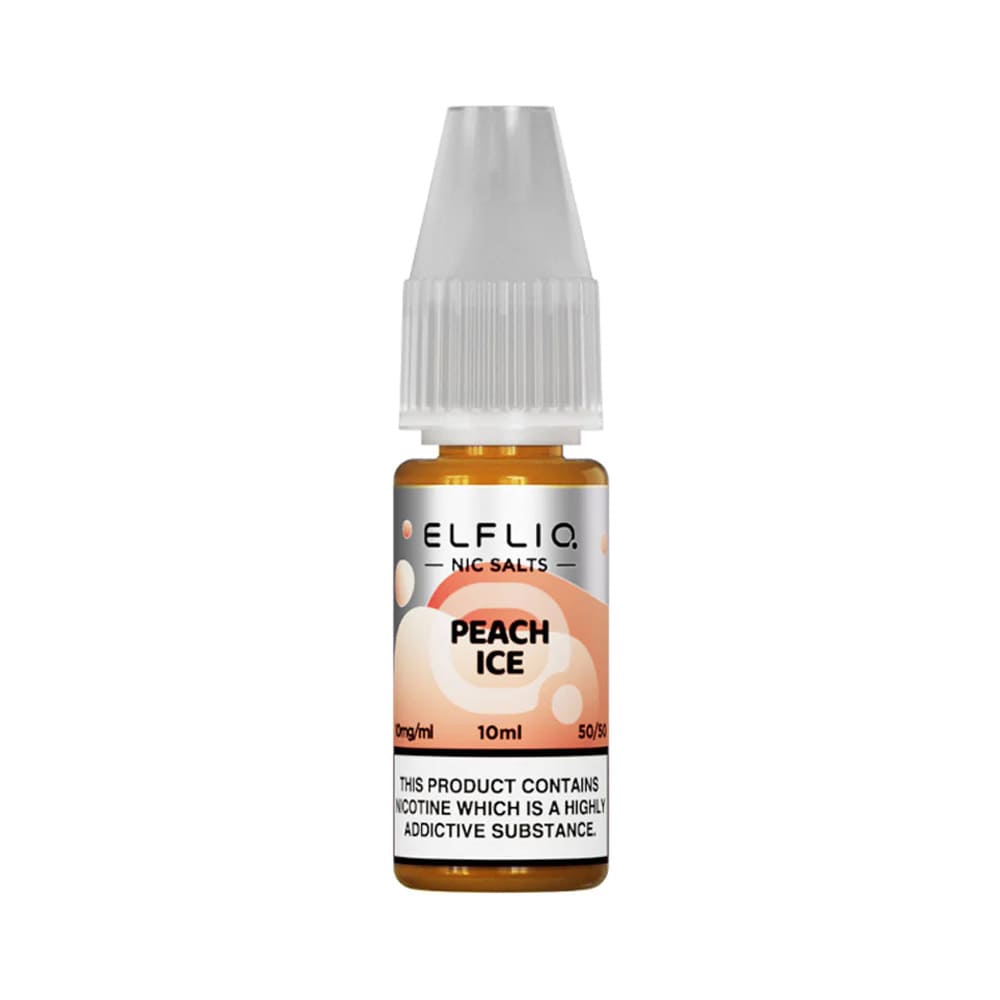 ELFLIQ Peach Ice 10ml nicotine salt e-liquid bottle