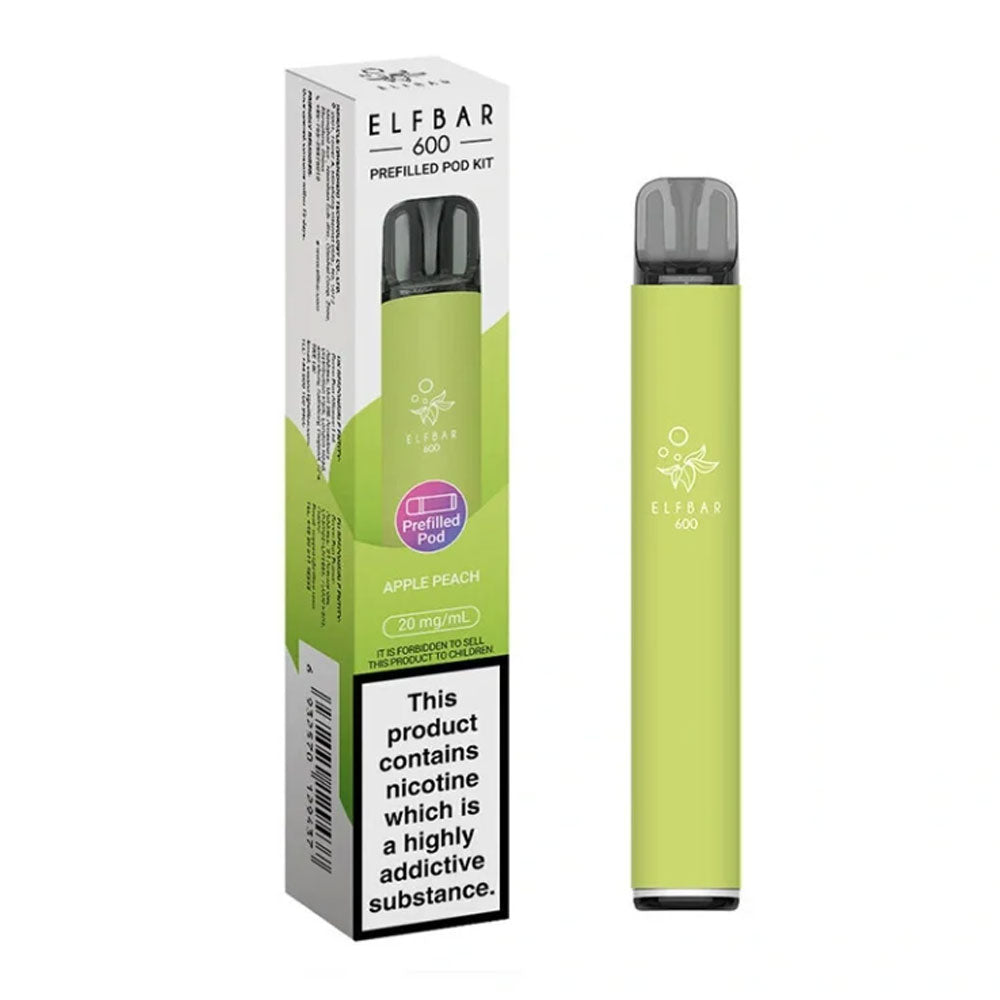 Elf Bar 600 Apple Peach rechargeable prefilled pod kit