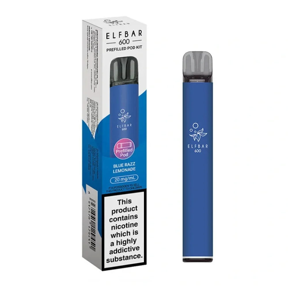 Elf Bar 600 Blue Razz Lemonade rechargeable prefilled pod kit