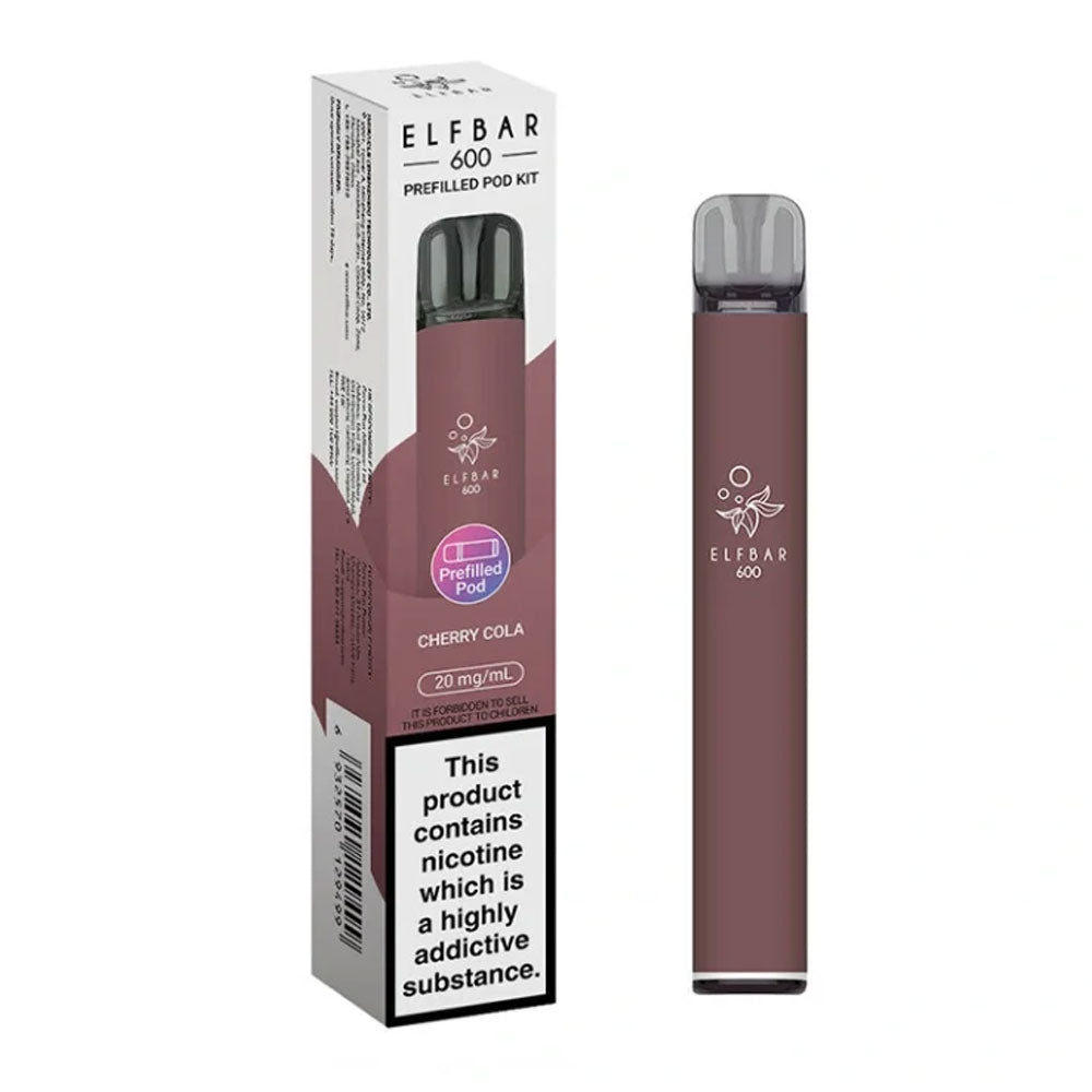 Elf Bar 600 Cherry Cola rechargeable prefilled pod kit