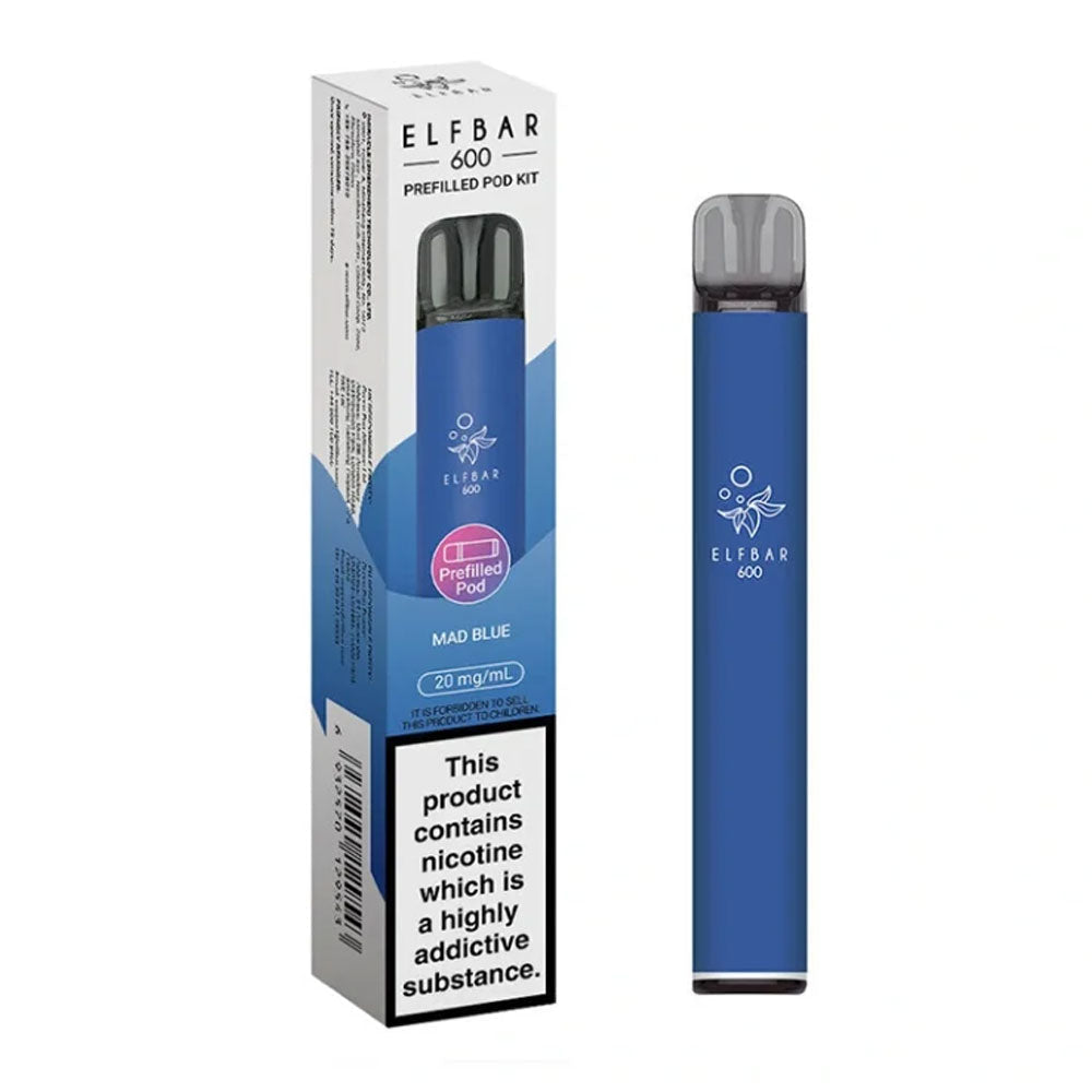 Elf Bar 600 Mad Blue rechargeable prefilled pod kit