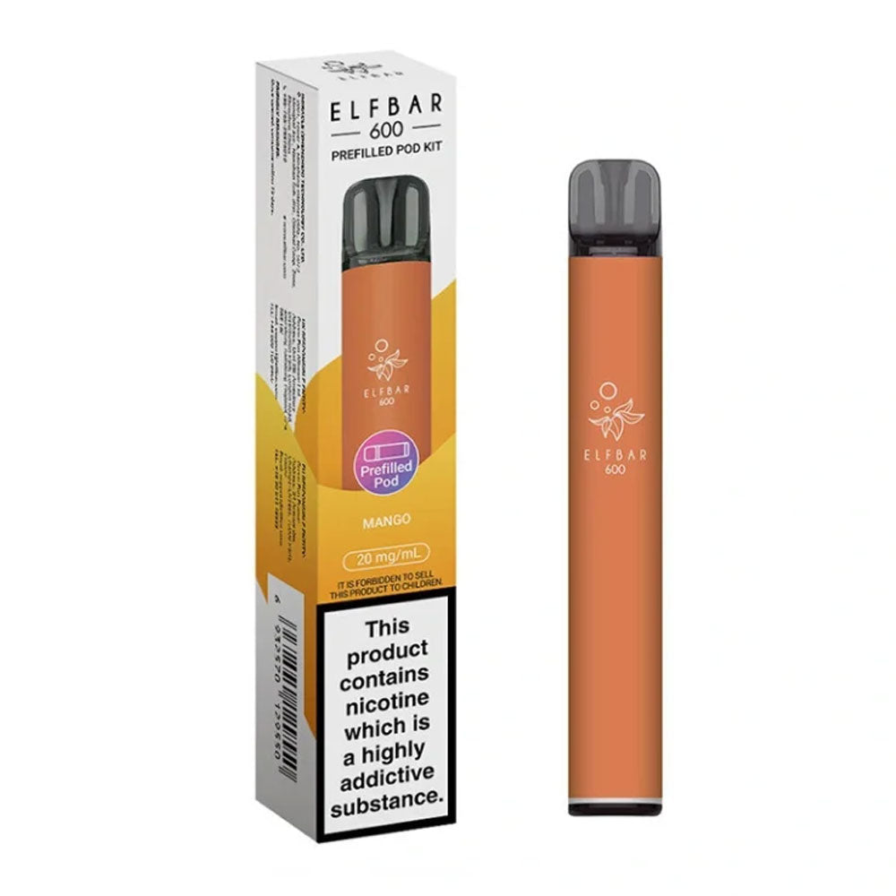 Elf Bar 600 Mango rechargeable prefilled pod kit