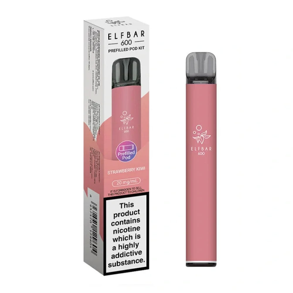 Elf Bar 600 Strawberry Kiwi rechargeable prefilled pod kit