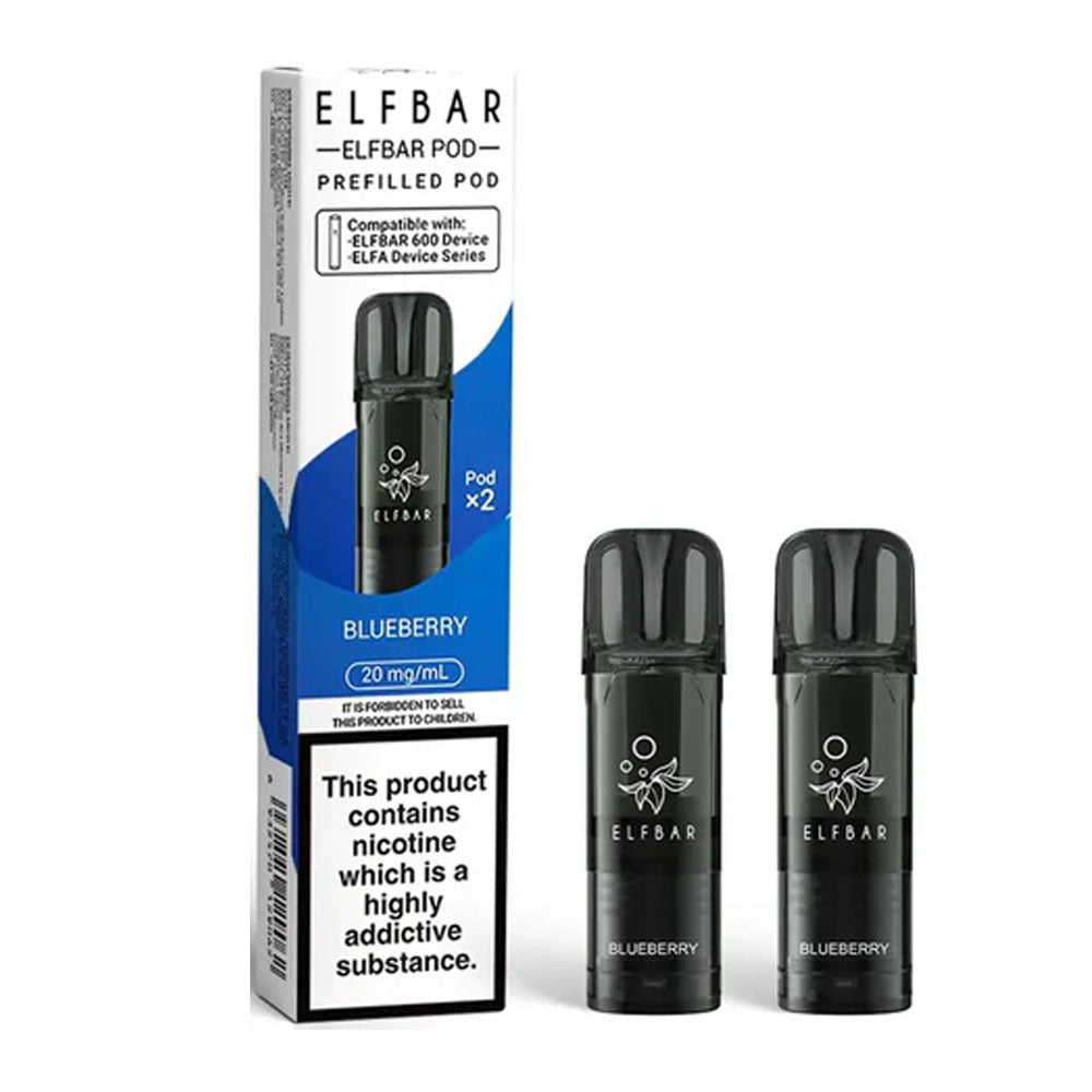 Elf Bar 600 Blueberry replacement prefilled pods two-pack