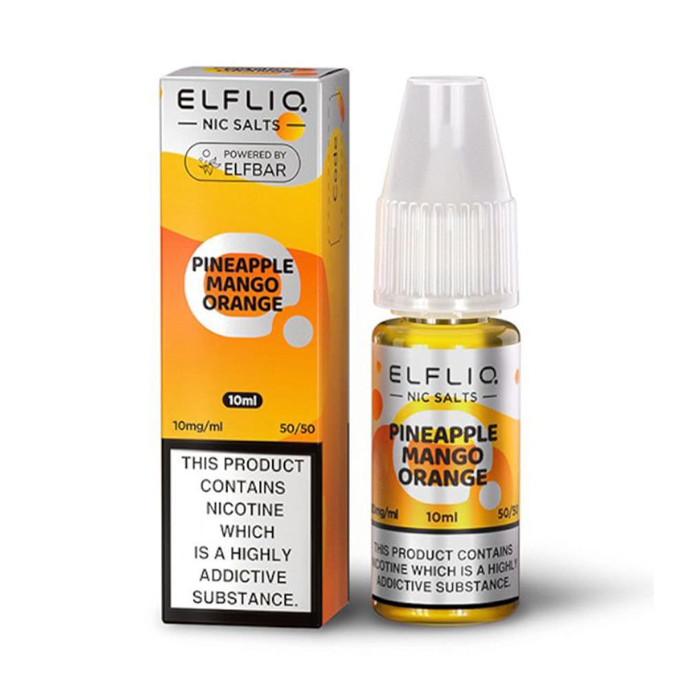 ELFLIQ Pineapple Mango Orange 10ml nicotine salt e-liquid bottle