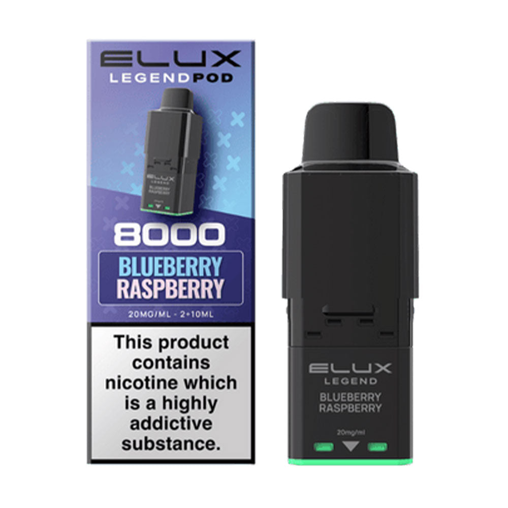 ELUX Legend 8000 Blueberry Raspberry replacement prefilled pods
