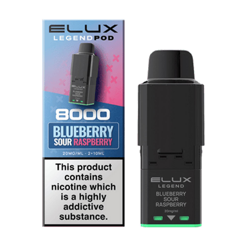 ELUX Legend 8000 Blueberry Sour Raspberry replacement prefilled pods