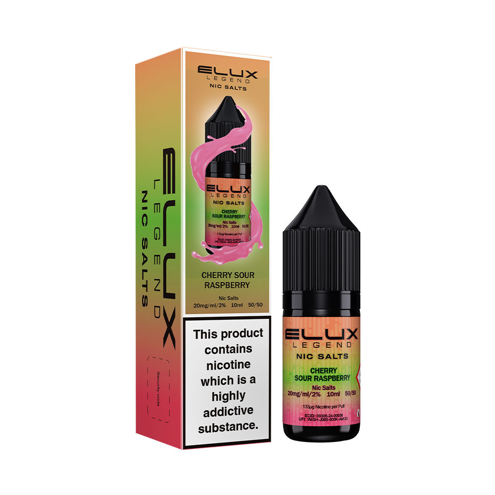 Cherry Sour Raspberry Elux Legend 10ml Nic Salt E Liquid
