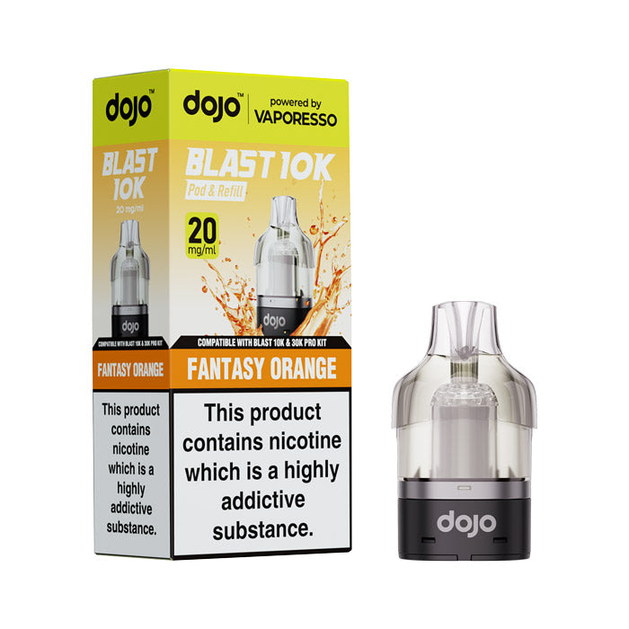 Vaporesso DOJO Blast 10K/30K Fantasy Orange 20mg prefilled pod and refill set
