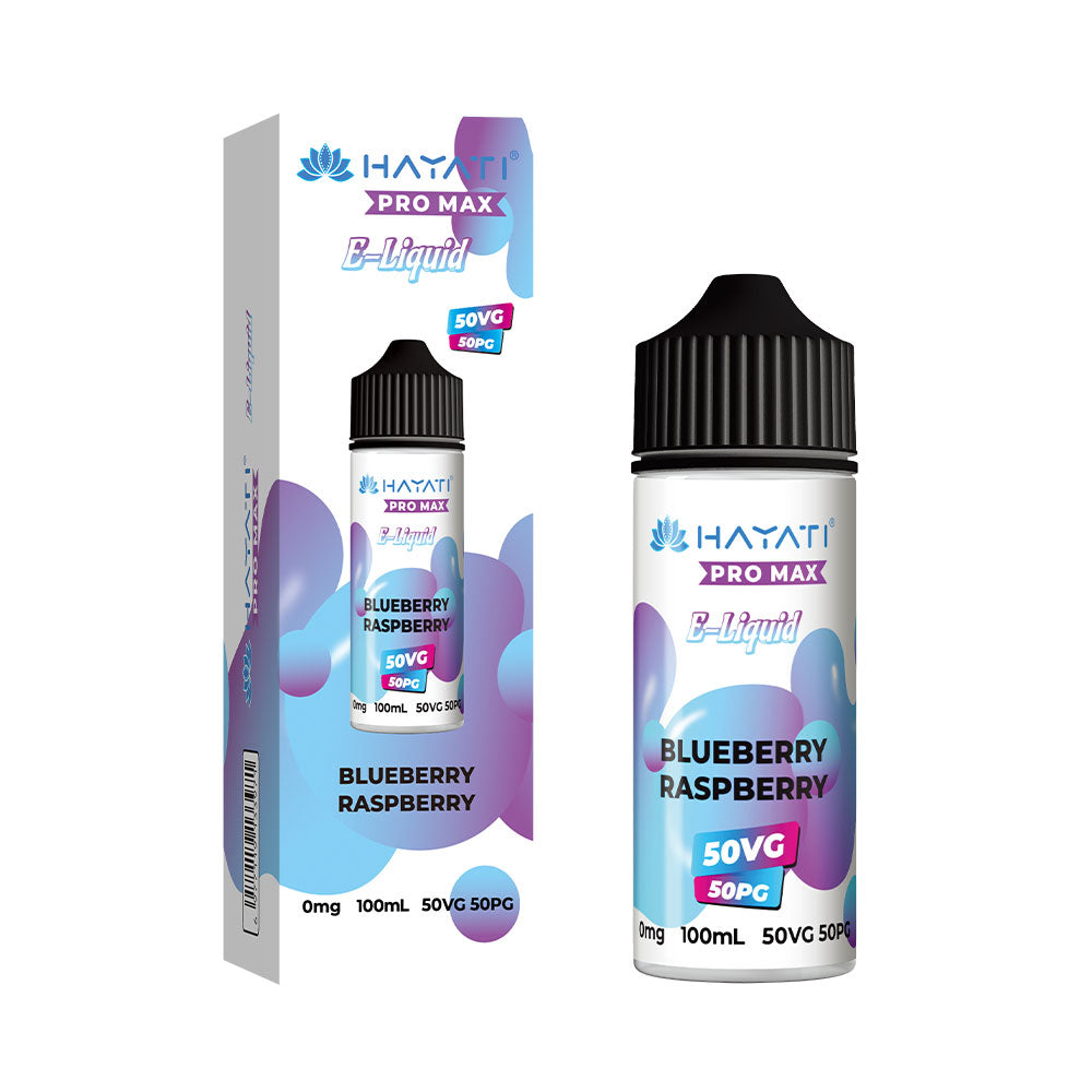 Hayati Pro Max Blueberry Raspberry 100ml 50/50 shortfill e-liquid bottle