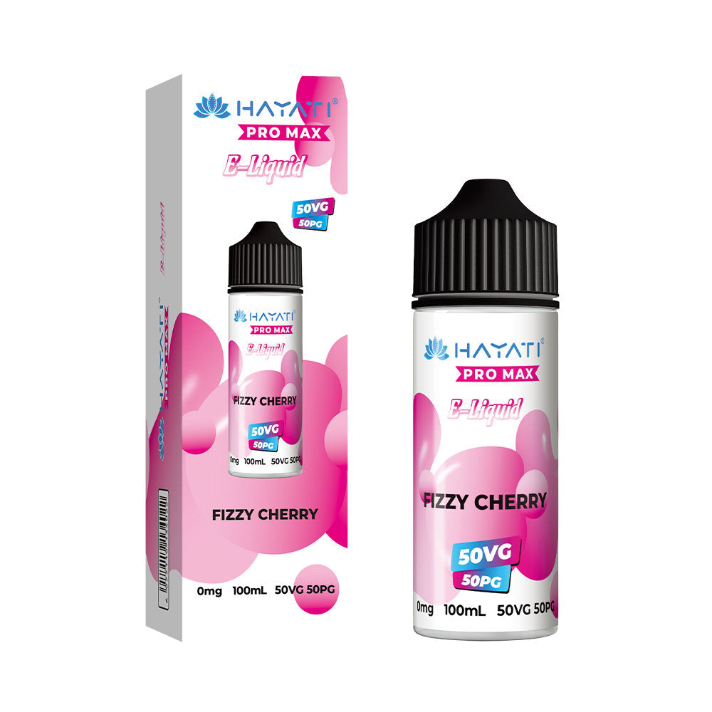 Hayati Pro Max Fizzy Cherry 100ml 50/50 shortfill e-liquid bottle