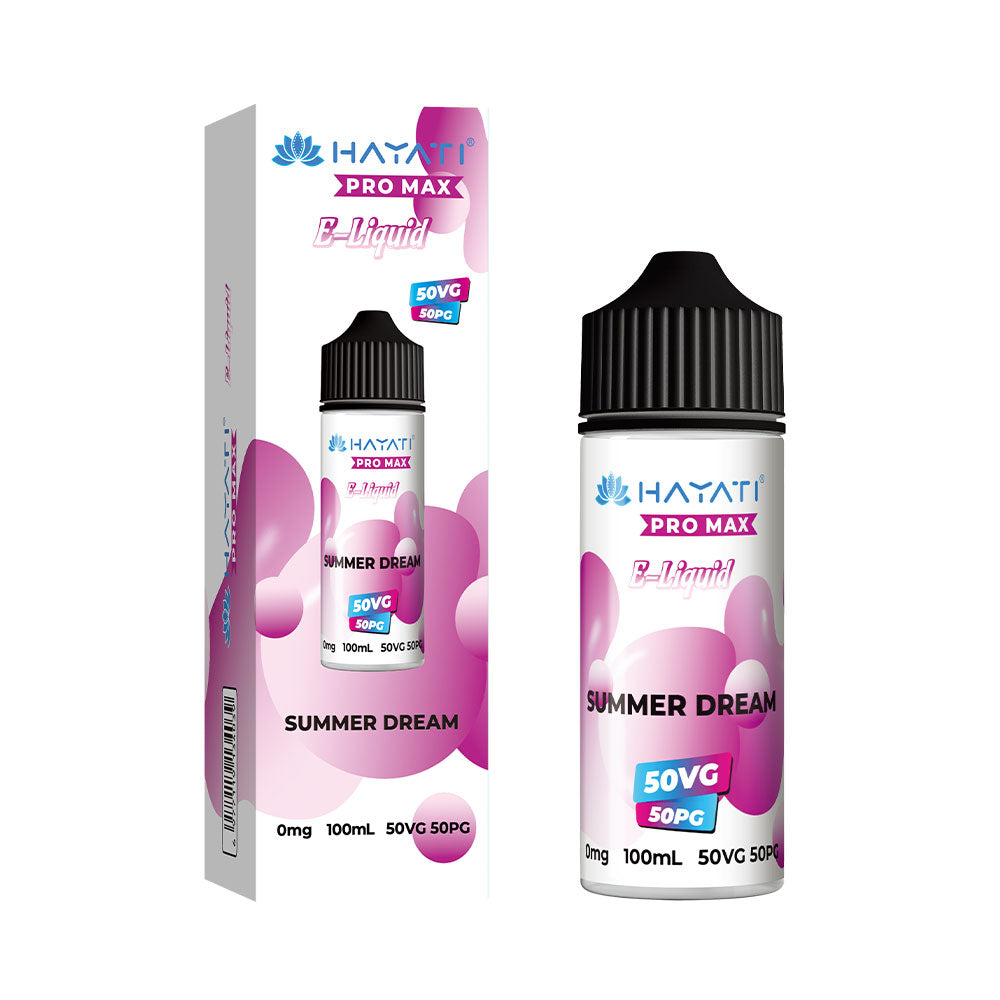 Hayati Pro Max Summer Dream 100ml 50/50 shortfill e-liquid bottle