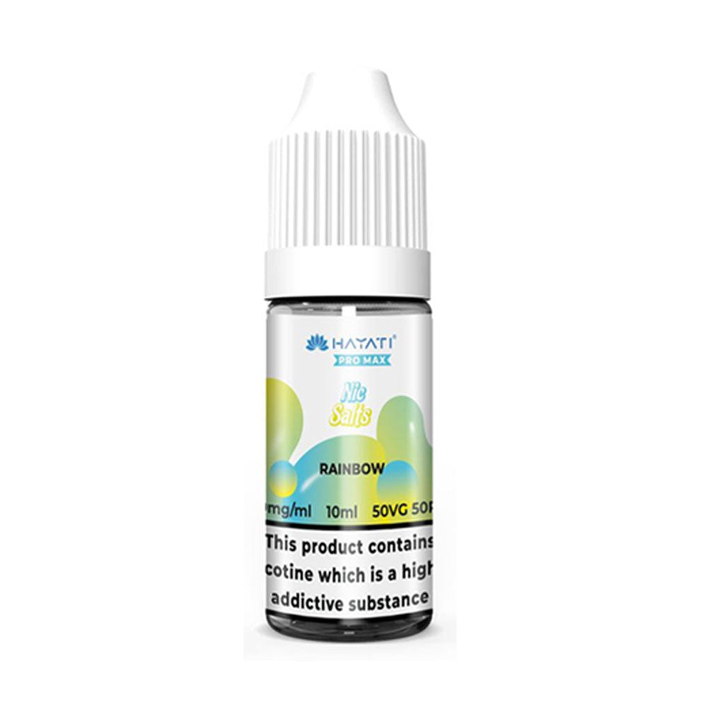 Hayati Pro Max Rainbow 10ml nic salt e-liquid bottle